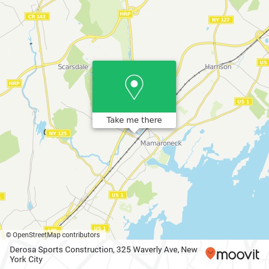 Mapa de Derosa Sports Construction, 325 Waverly Ave