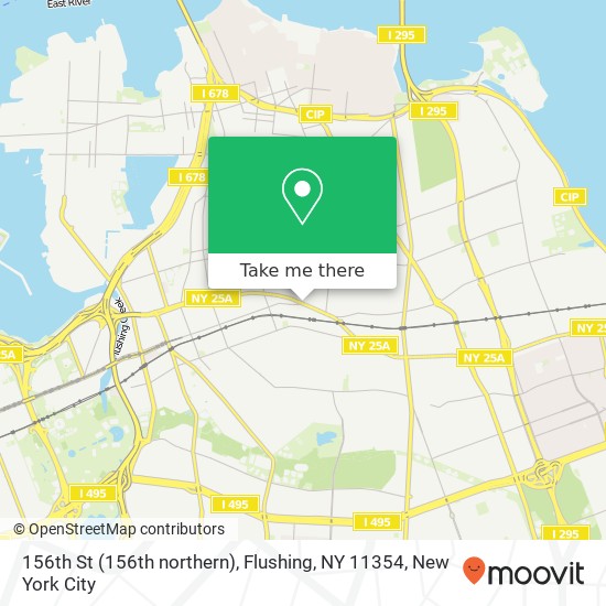 156th St (156th northern), Flushing, NY 11354 map