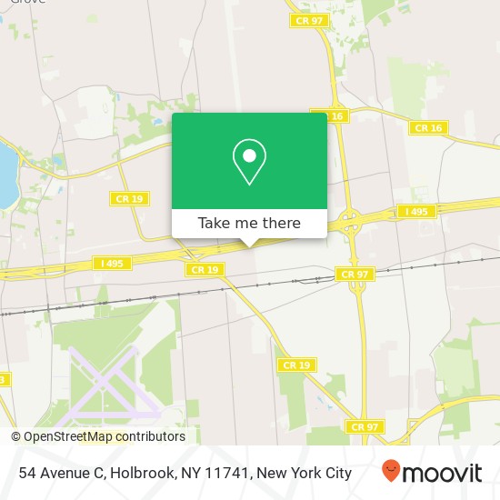 Mapa de 54 Avenue C, Holbrook, NY 11741