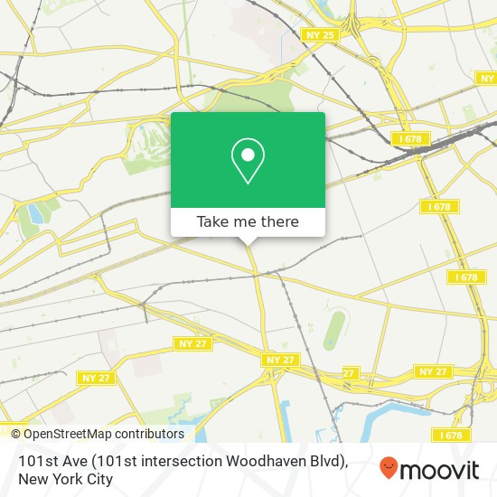101st Ave (101st intersection Woodhaven Blvd), Ozone Park, NY 11416 map