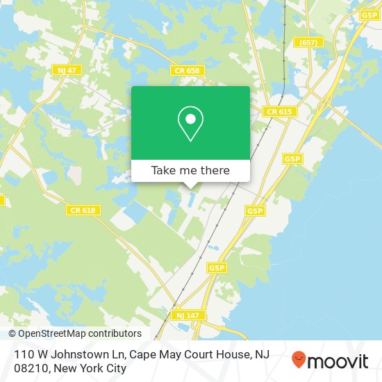 110 W Johnstown Ln, Cape May Court House, NJ 08210 map