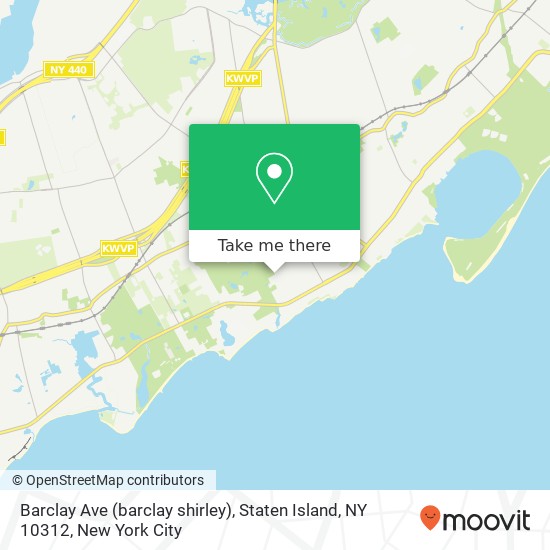 Barclay Ave (barclay shirley), Staten Island, NY 10312 map