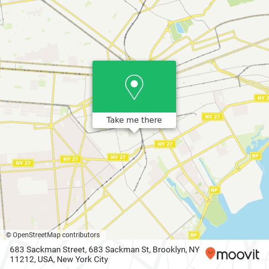 683 Sackman Street, 683 Sackman St, Brooklyn, NY 11212, USA map