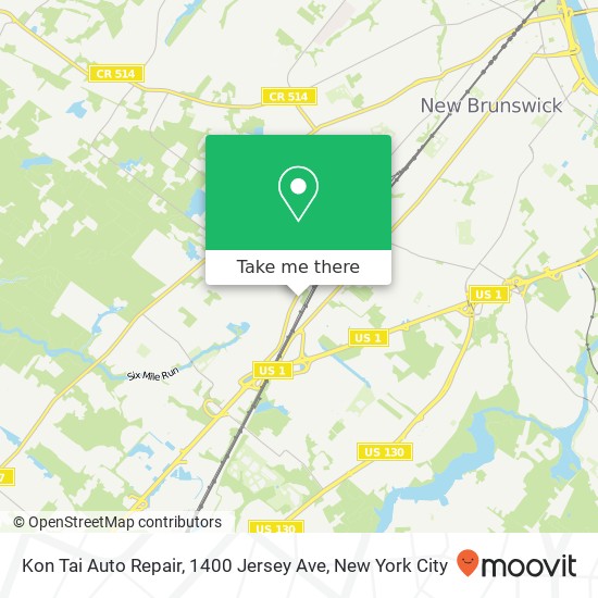 Mapa de Kon Tai Auto Repair, 1400 Jersey Ave