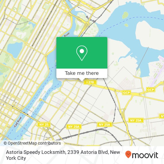 Mapa de Astoria Speedy Locksmith, 2339 Astoria Blvd