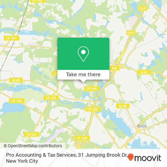 Pro Accounting & Tax Services, 31 Jumping Brook Dr map