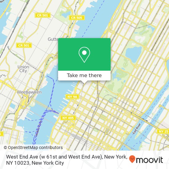 Mapa de West End Ave (w 61st and West End Ave), New York, NY 10023