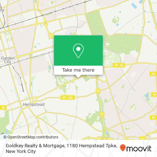 Mapa de Goldkey Realty & Mortgage, 1180 Hempstead Tpke