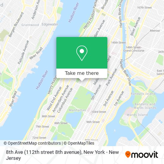 Mapa de 8th Ave (112th street 8th avenue)
