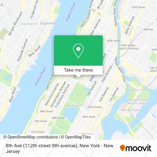 8th Ave (112th street 8th avenue) map