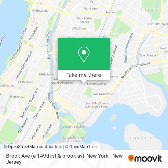 Brook Ave (e 149th st & brook av) map
