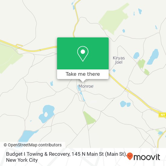 Budget I Towing & Recovery, 145 N Main St map