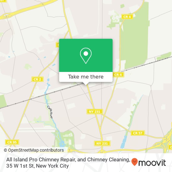 All Island Pro Chimney Repair, and Chimney Cleaning, 35 W 1st St map