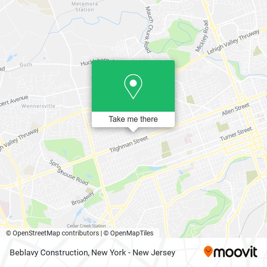 Mapa de Beblavy Construction