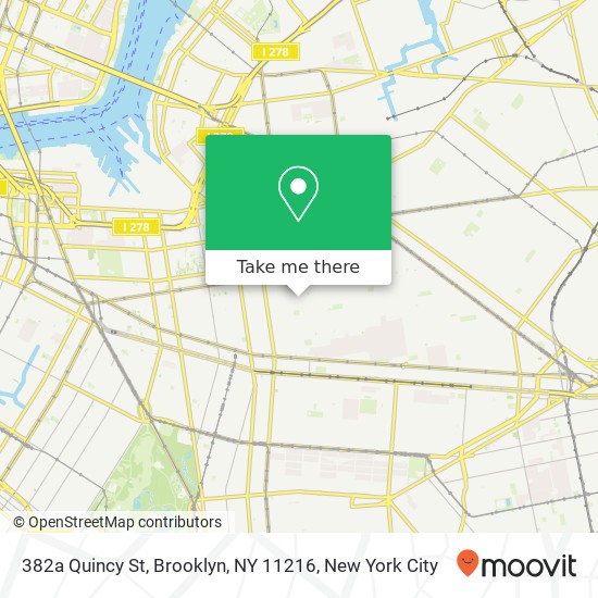 Mapa de 382a Quincy St, Brooklyn, NY 11216