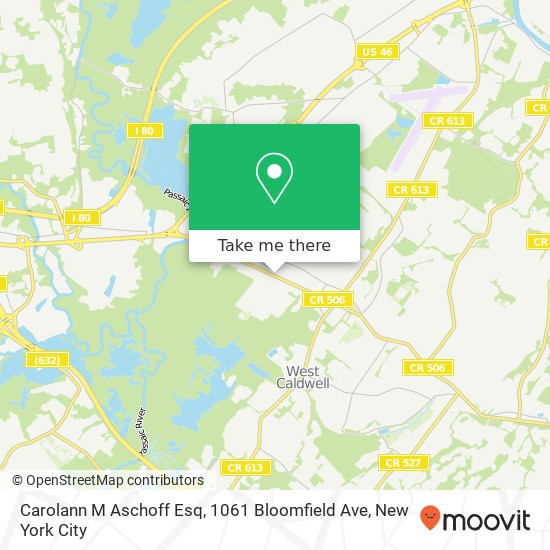 Carolann M Aschoff Esq, 1061 Bloomfield Ave map