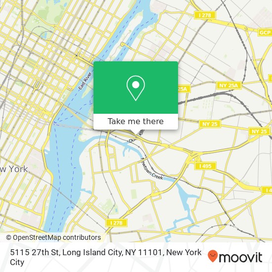 Mapa de 5115 27th St, Long Island City, NY 11101