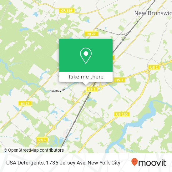 Mapa de USA Detergents, 1735 Jersey Ave