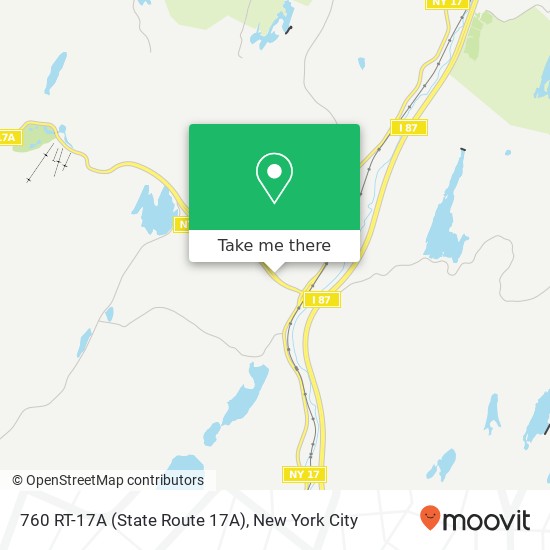 Mapa de 760 RT-17A (State Route 17A), Tuxedo Park (TUXEDO PARK), NY 10987