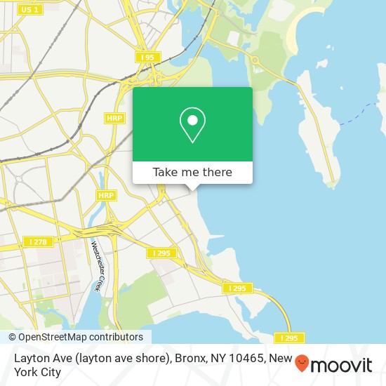 Mapa de Layton Ave (layton ave shore), Bronx, NY 10465