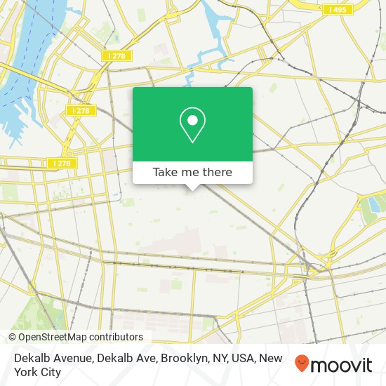 Dekalb Avenue, Dekalb Ave, Brooklyn, NY, USA map