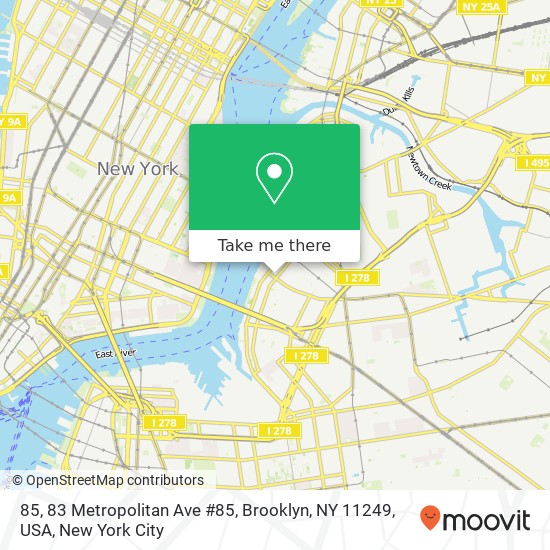 85, 83 Metropolitan Ave #85, Brooklyn, NY 11249, USA map