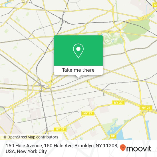 150 Hale Avenue, 150 Hale Ave, Brooklyn, NY 11208, USA map