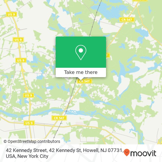 42 Kennedy Street, 42 Kennedy St, Howell, NJ 07731, USA map