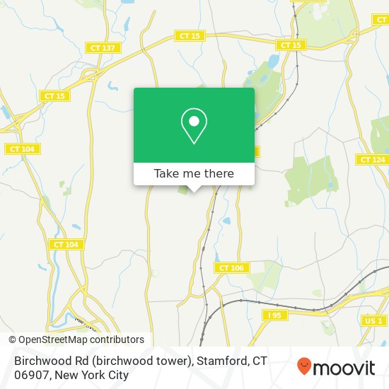 Birchwood Rd (birchwood tower), Stamford, CT 06907 map