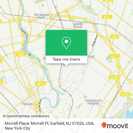 Morrell Place, Morrell Pl, Garfield, NJ 07026, USA map