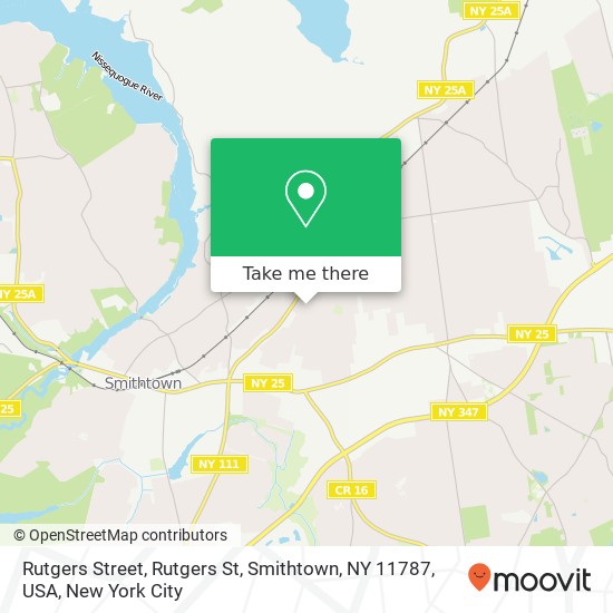 Mapa de Rutgers Street, Rutgers St, Smithtown, NY 11787, USA