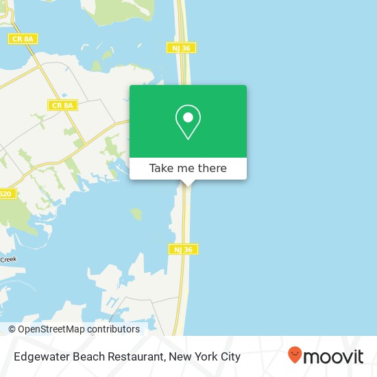 Edgewater Beach Restaurant, Ocean Ave map