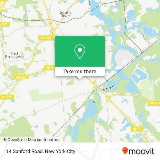 14 Sanford Road, 14 Sanford Rd, East Brunswick, NJ 08816, USA map