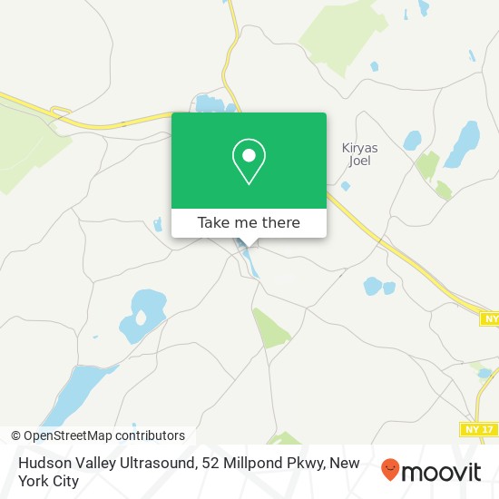 Hudson Valley Ultrasound, 52 Millpond Pkwy map