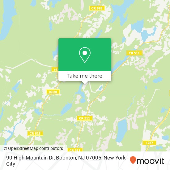 Mapa de 90 High Mountain Dr, Boonton, NJ 07005