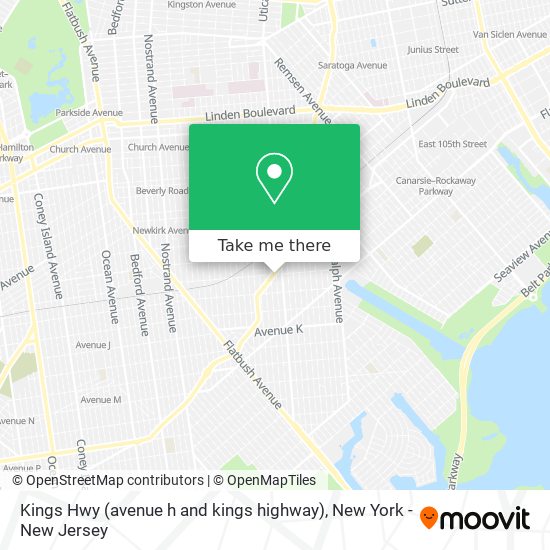 Mapa de Kings Hwy (avenue h and kings highway)