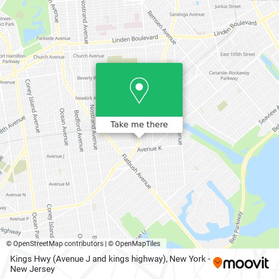 Kings Hwy (Avenue J and kings highway) map