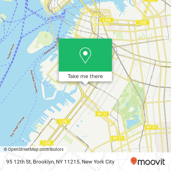 Mapa de 95 12th St, Brooklyn, NY 11215
