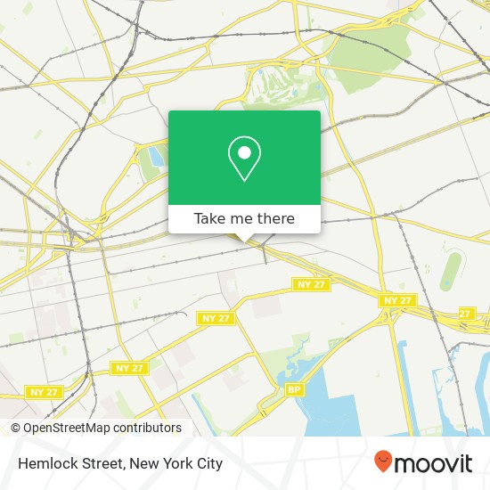 Hemlock Street, Hemlock St, Brooklyn, NY 11208, USA map