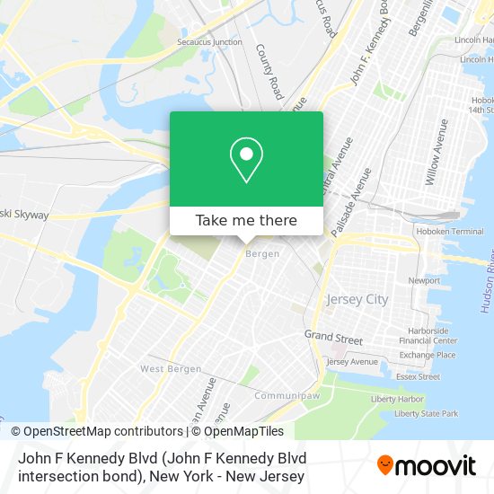 John F Kennedy Blvd (John F Kennedy Blvd intersection bond) map