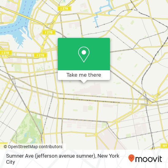 Mapa de Sumner Ave (jefferson avenue sumner), Brooklyn, NY 11221