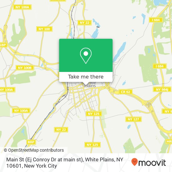 Mapa de Main St (Ej Conroy Dr at main st), White Plains, NY 10601