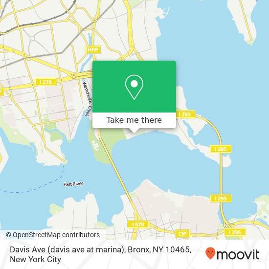 Mapa de Davis Ave (davis ave at marina), Bronx, NY 10465