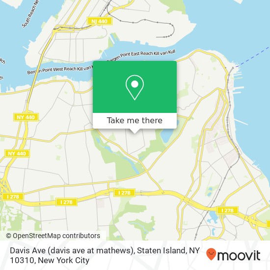 Davis Ave (davis ave at mathews), Staten Island, NY 10310 map