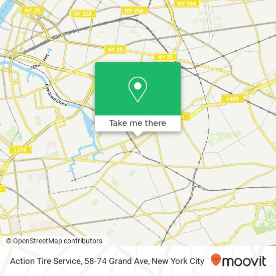 Mapa de Action Tire Service, 58-74 Grand Ave