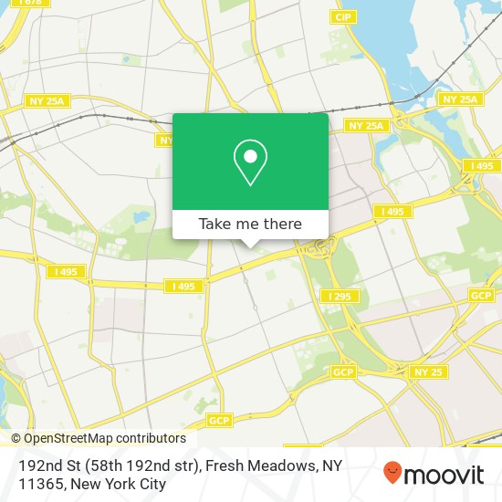 Mapa de 192nd St (58th 192nd str), Fresh Meadows, NY 11365