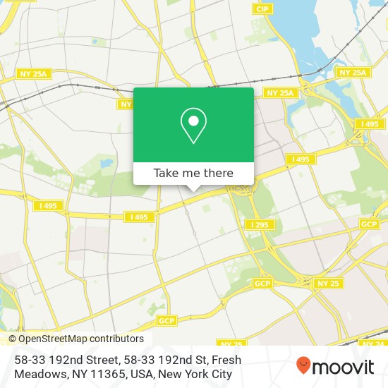 Mapa de 58-33 192nd Street, 58-33 192nd St, Fresh Meadows, NY 11365, USA