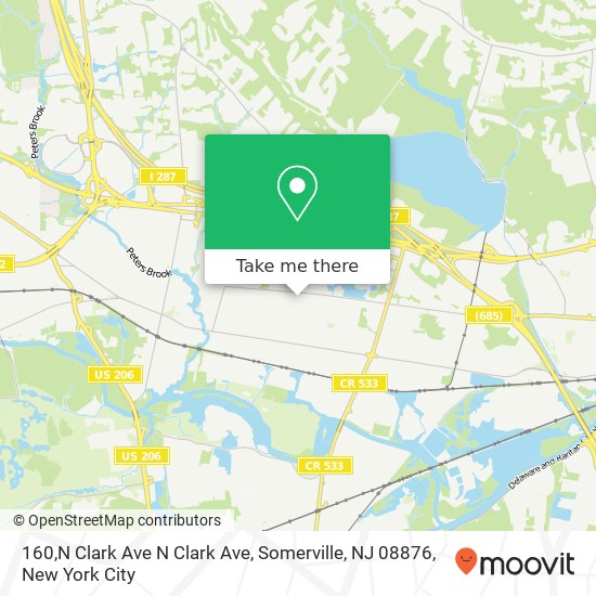160,N Clark Ave N Clark Ave, Somerville, NJ 08876 map