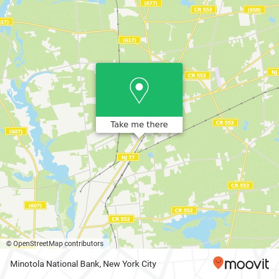 Mapa de Minotola National Bank, 950 RT-77