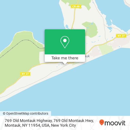 Mapa de 769 Old Montauk Highway, 769 Old Montauk Hwy, Montauk, NY 11954, USA